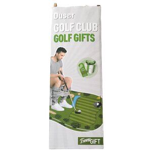 Dusor Toilet Golf Game Funny Gifts for Men (Green, Club, Balls, Hole, Tee, Sign)